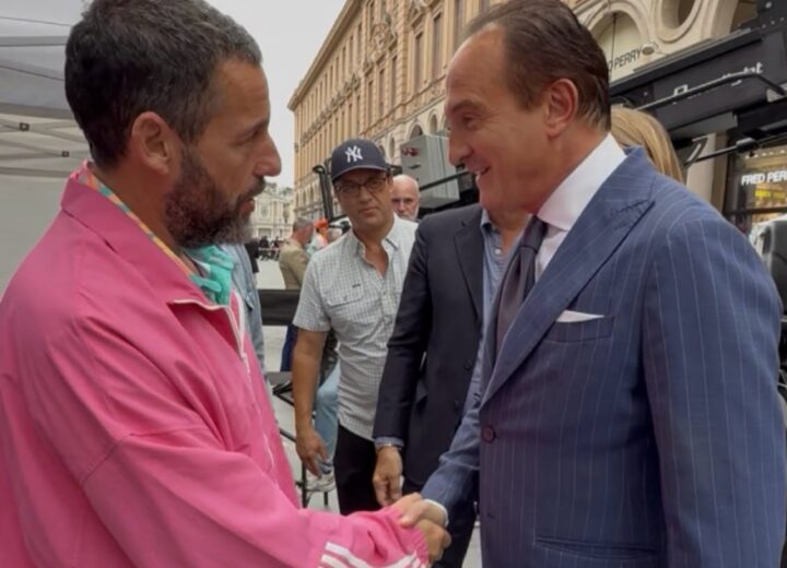 Il Governatore Cirio incontra l’attore Adam Sandler, a Torino per il film “Un weekend da bamboccioni 3”