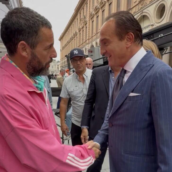 Il Governatore Cirio incontra l’attore Adam Sandler, a Torino per il film “Un weekend da bamboccioni 3”