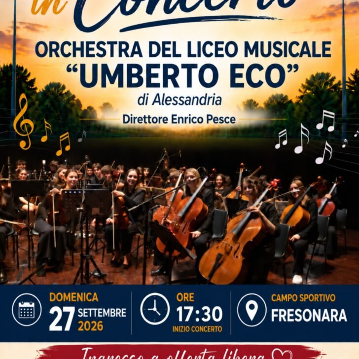 Domenica a Fresonara concerto dell’Orchestra del liceo musicale Eco