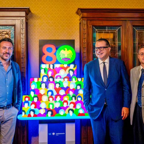 Confcommercio Pavia compie 80 anni: Lodola firma l’opera dell’anniversario