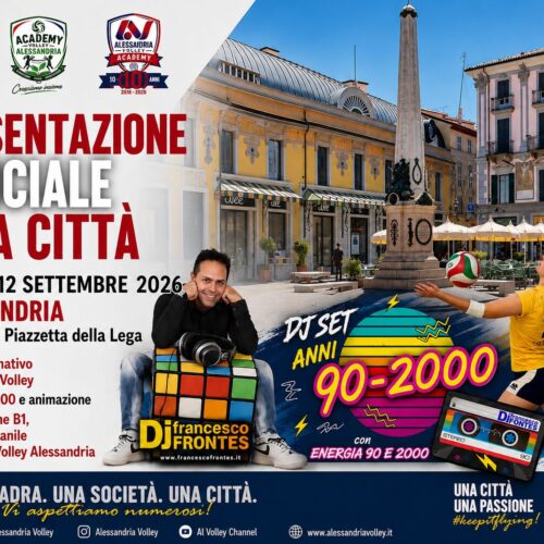 Alessandria Volley, il 12 settembre la presentazione e dal 15 via ai corsi S3 e Under 12