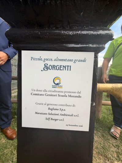 Una nuova fontana nel parco davanti alla scuola Morando e all’asilo Mary Poppins di Alessandria