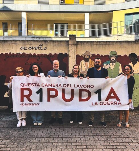 “Questa Camera del Lavoro ripudia la guerra”: la CGIL di Pavia aderisce alla campagna di EMERGENCY