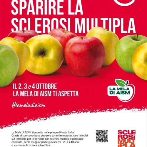 Da venerdì 2 a domenica 4 ottobre tornano nelle piazze le mele per la ricerca contro la sclerosi multipla