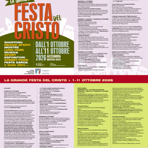 Festa del Cristo 2026, anteprima nel weekend e poi a ottobre undici giorni di eventi nel quartiere