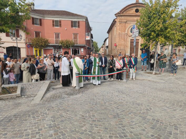 A Quargnento inaugurata piazza 1° maggio dopo i lavori di riqualificazione