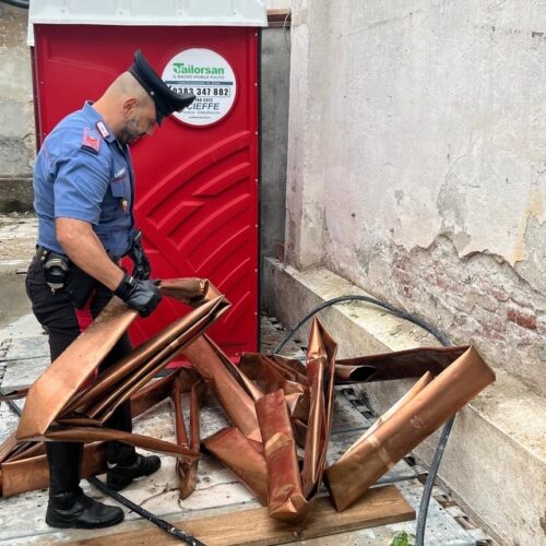 Furto di rame sventato dai Carabinieri di Pavia
