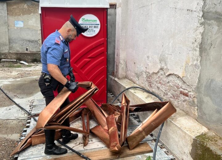 Furto di rame sventato dai Carabinieri di Pavia