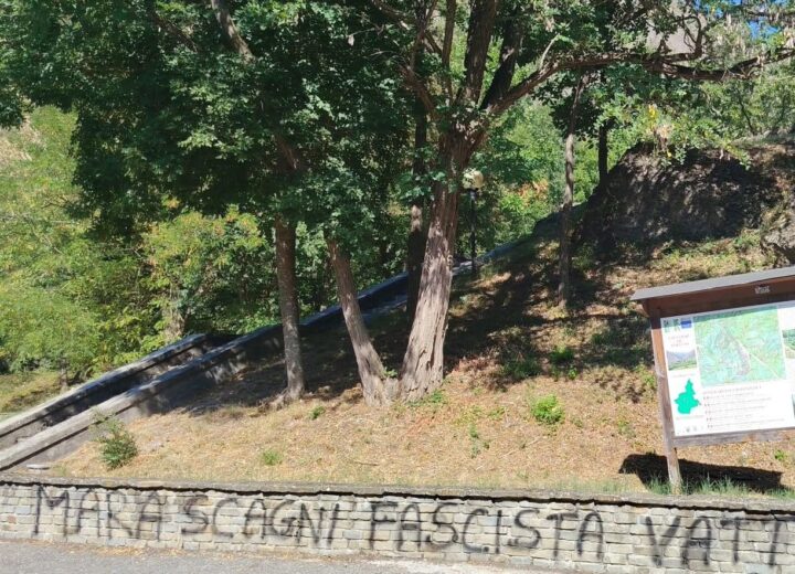 “Mara Scagni fascista”: scritta contro l’ex sindaca di Alessandria a Cantalupo Ligure