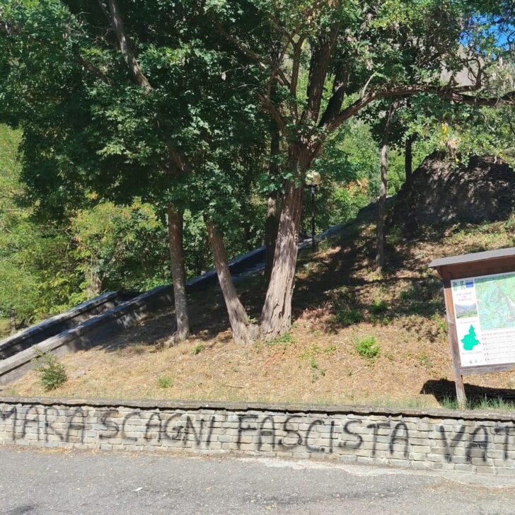 “Mara Scagni fascista”: scritta contro l’ex sindaca di Alessandria a Cantalupo Ligure