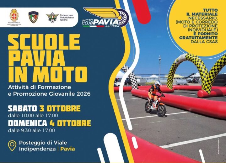 Scuola di sicurezza sulle due ruote: a Pavia un weekend di prove in moto per bambini e ragazzi