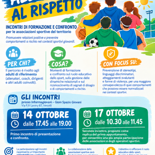 Lo sport come palestra di rispetto: a Vercelli incontri per allenatori, dirigenti e associazioni