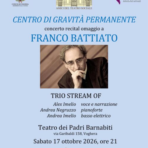 Voghera celebra Battiato: il 17 ottobre al Teatro dei Padri Barnabiti “Centro di gravità permanente”