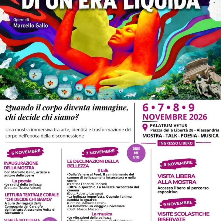 Bellezza, filtri e identità: a Palatium Vetus di Alessandria la mostra “Frammenti di un’era liquida”