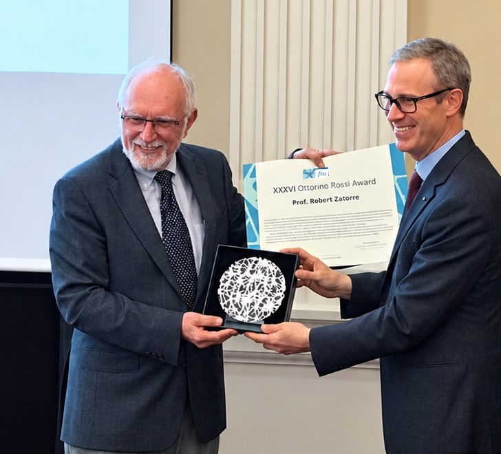 Premio Otorino Rossi al neuroscienziato Robert Zatorre