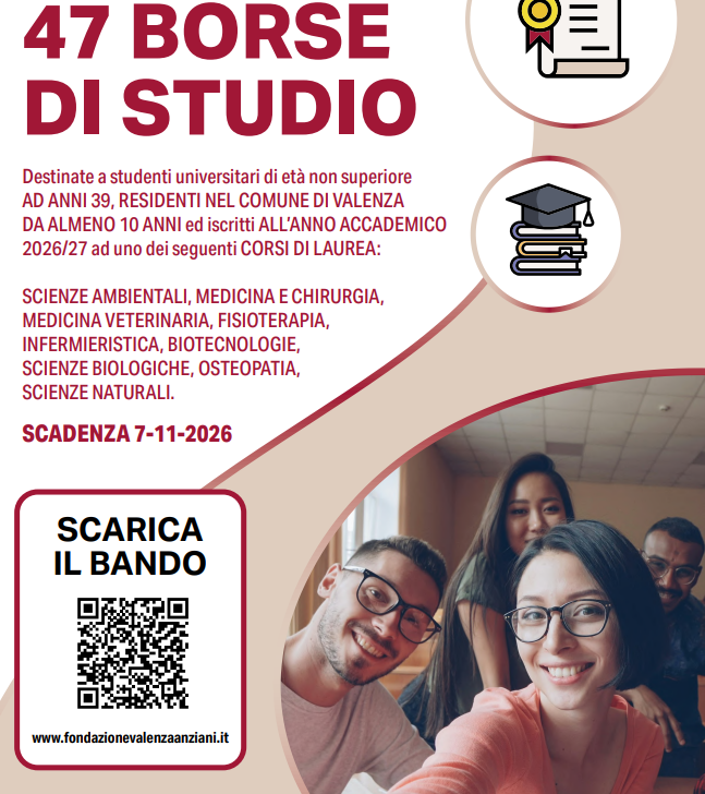 Valenza Anziani: 47 borse di studio “Yvette Miossec-Rota”