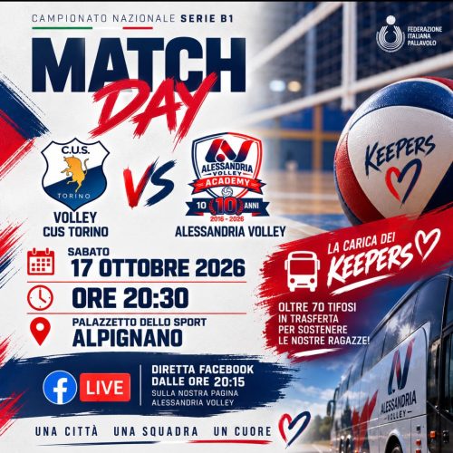 Un pullman per spingere l’Alessandria Volley e stasera la diretta su Facebook