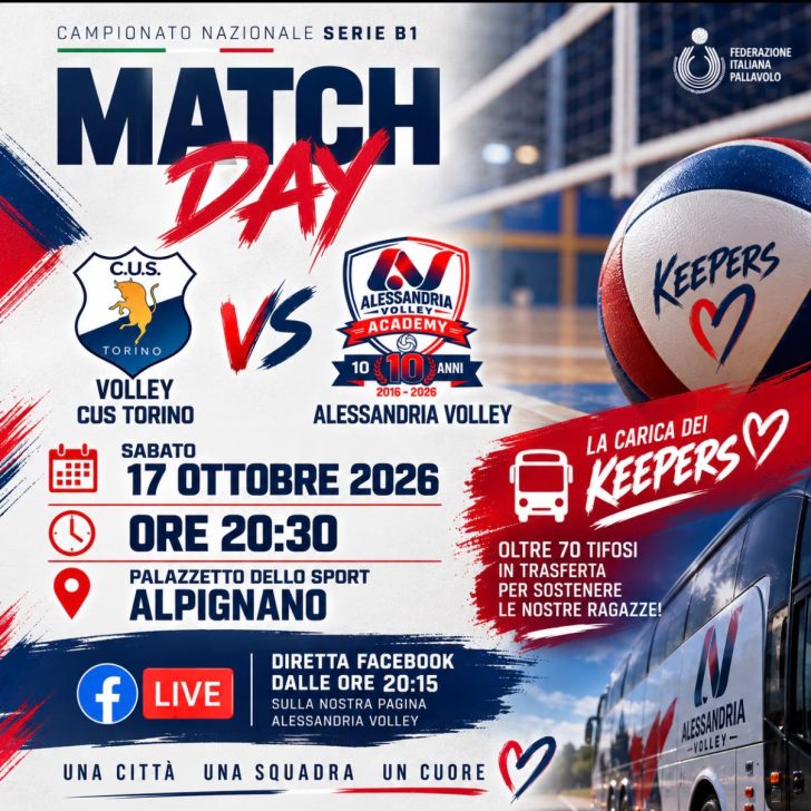 Un pullman per spingere l’Alessandria Volley e stasera la diretta su Facebook