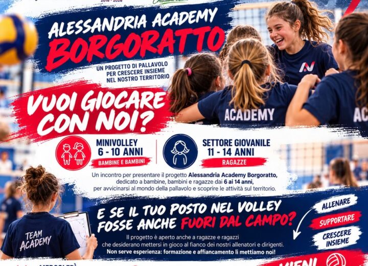 Alessandria Volley Academy incontra il territorio: mercoledì il confronto a Borgoratto