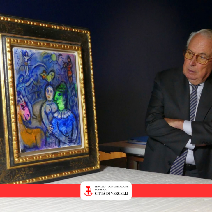 Chagall a Vercelli: in mostra anche il “Clown dal volto verde” e “Gli innamorati su fondo giallo”