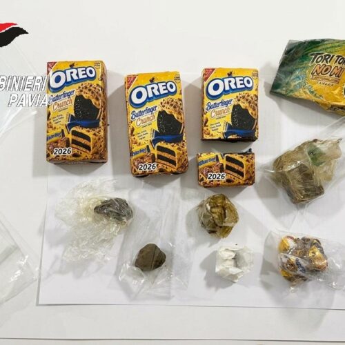 Nelle scatole di biscotti non dolci ma hashish