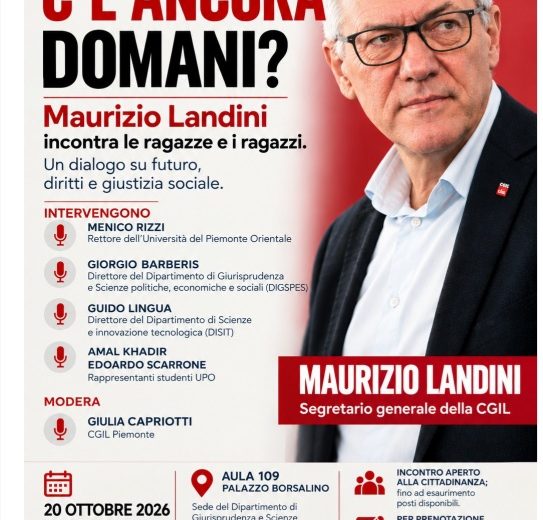 “C’è ancora domani?”: Maurizio Landini ad Alessandria incontra i giovani per parlare di lavoro, diritti e futuro