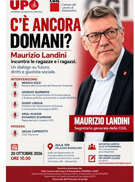 “C’è ancora domani?”: Maurizio Landini ad Alessandria incontra i giovani per parlare di lavoro, diritti e futuro