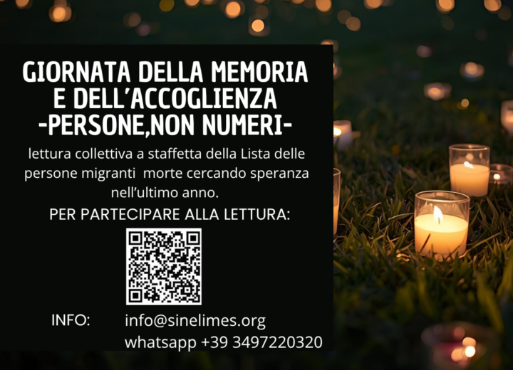 Ogni persona morta per raggiungere l’Europa ha un nome. Oggi il ricordo nel chiostro
