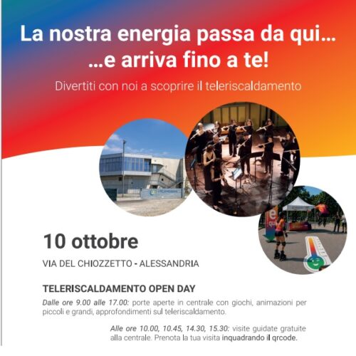 Open day alla Centrale Telenergia di Alessandria: il 10 ottobre visite guidate, musica, giochi e sport