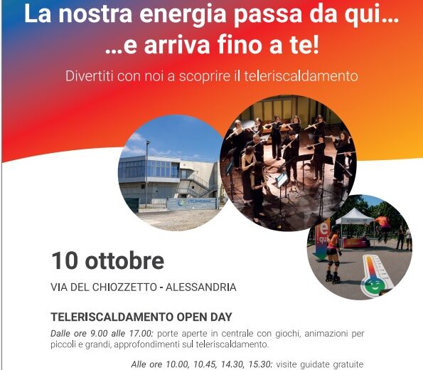 Open day alla Centrale Telenergia di Alessandria: il 10 ottobre visite guidate, musica, giochi e sport