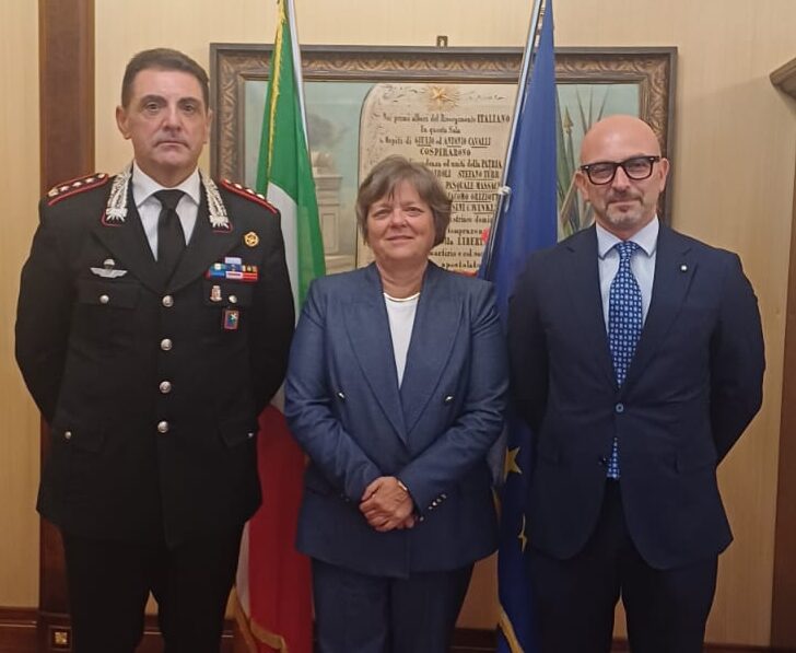 Visita in Prefettura del nuovo Comandante del Gruppo interregionale Carabinieri Tutela del Lavoro
